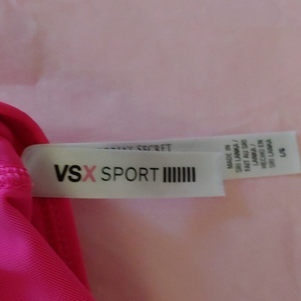 VS Sports Bra Fluorescent Pink Workout Bra VSX Sport Bra VS Hot Pink Top VS Top - Picture 4 of 6